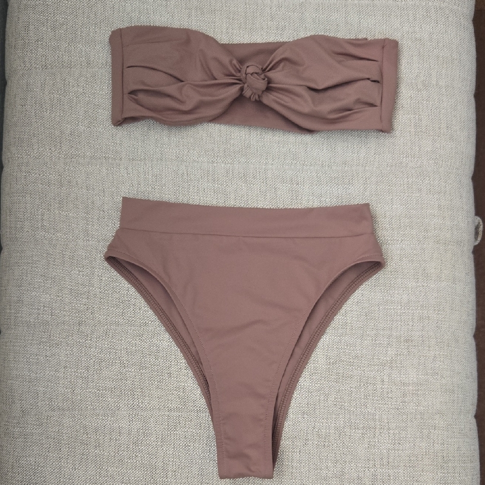 Tan+ Lines Bandeau Swim Set